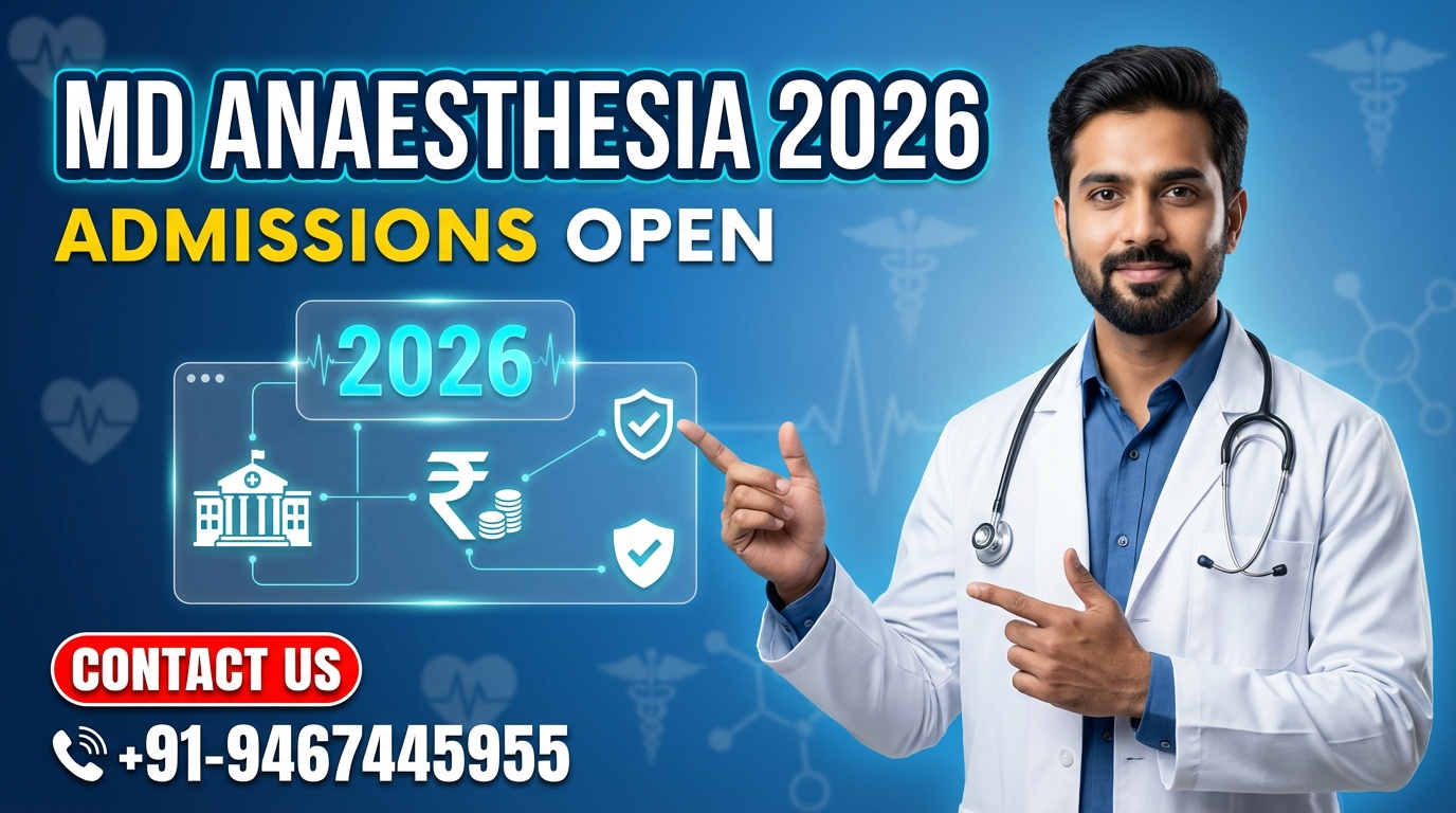 Doctor of Medicine (MD) Anaesthesia: Admissions, Medical Colleges, Fee, Eligibility Criteria details here